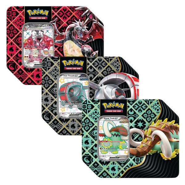 Scarlet & Violet Paldean Fates Tin — Bundle of 3