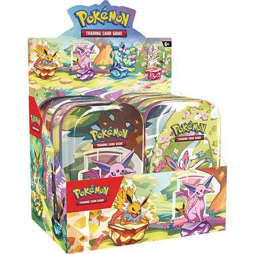 Scarlet & Violet Prismatic Evolutions Mini Tins Display